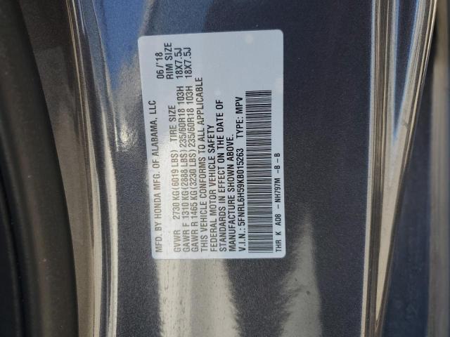 Photo 12 VIN: 5FNRL6H59KB015263 - HONDA ODYSSEY EX 