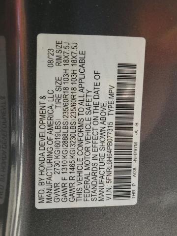 Photo 12 VIN: 5FNRL6H64PB077315 - HONDA ODYSSEY EX 