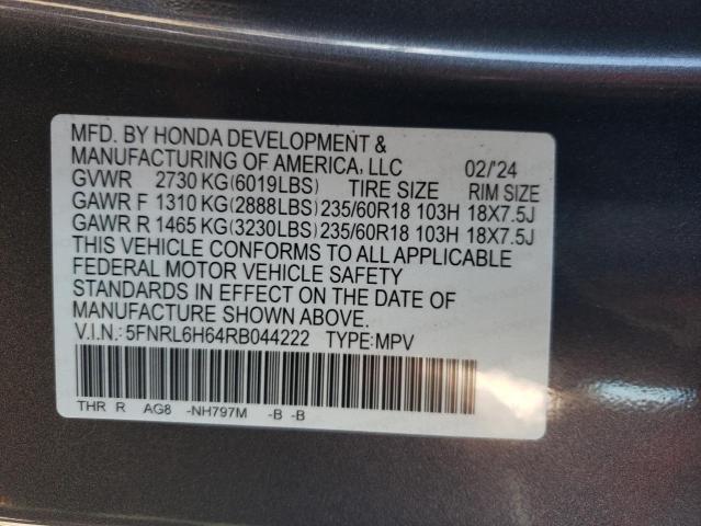 Photo 12 VIN: 5FNRL6H64RB044222 - HONDA ODYSSEY EX 