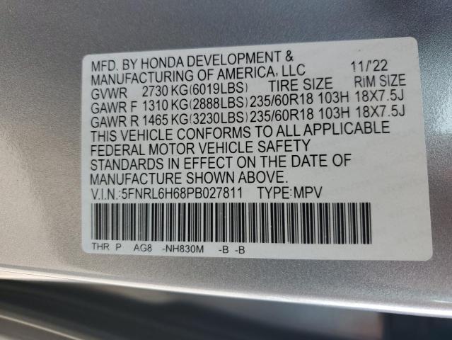 Photo 12 VIN: 5FNRL6H68PB027811 - HONDA ODYSSEY EX 