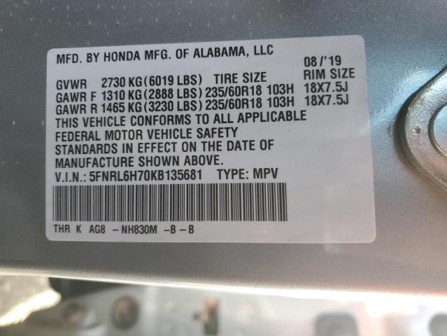 Photo 11 VIN: 5FNRL6H70KB135681 - HONDA ODYSSEY EX 