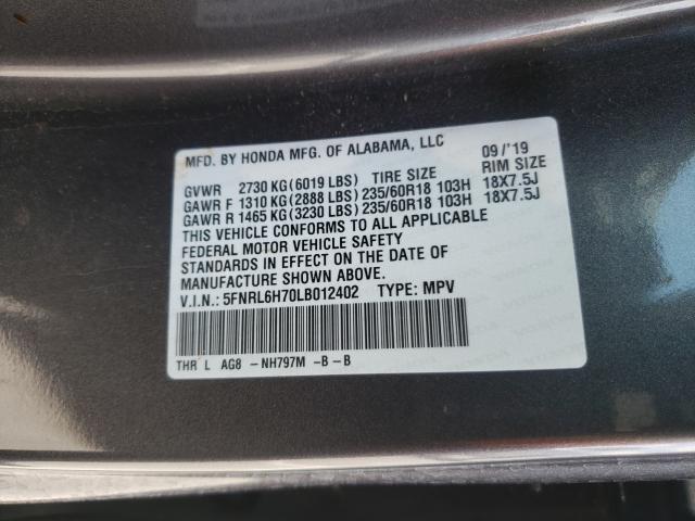 Photo 9 VIN: 5FNRL6H70LB012402 - HONDA ODYSSEY EX 