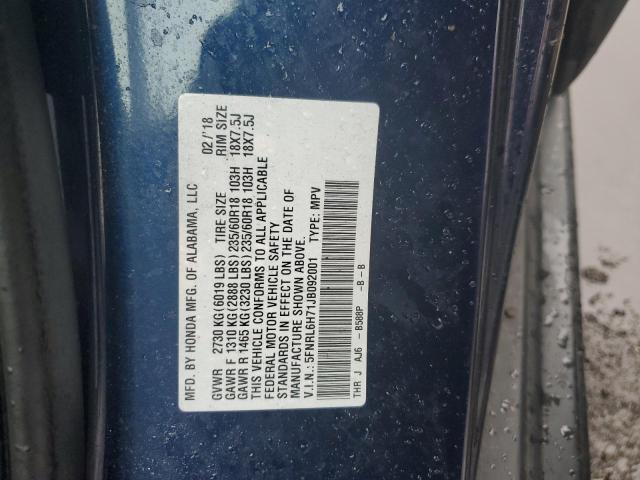 Photo 12 VIN: 5FNRL6H71JB092001 - HONDA ODYSSEY EX 