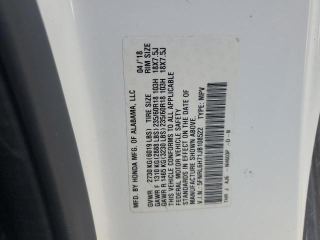 Photo 12 VIN: 5FNRL6H71JB108522 - HONDA ODYSSEY EX 