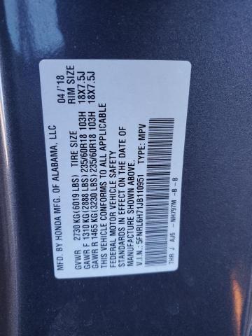 Photo 12 VIN: 5FNRL6H71JB110951 - HONDA ODYSSEY EX 