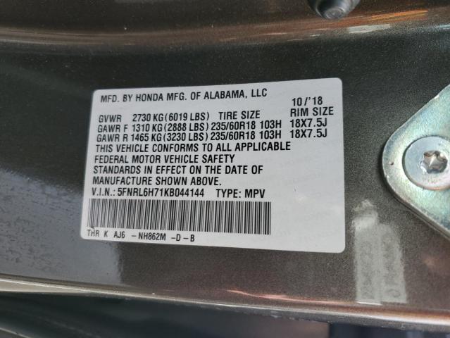 Photo 12 VIN: 5FNRL6H71KB044144 - HONDA ODYSSEY EX 