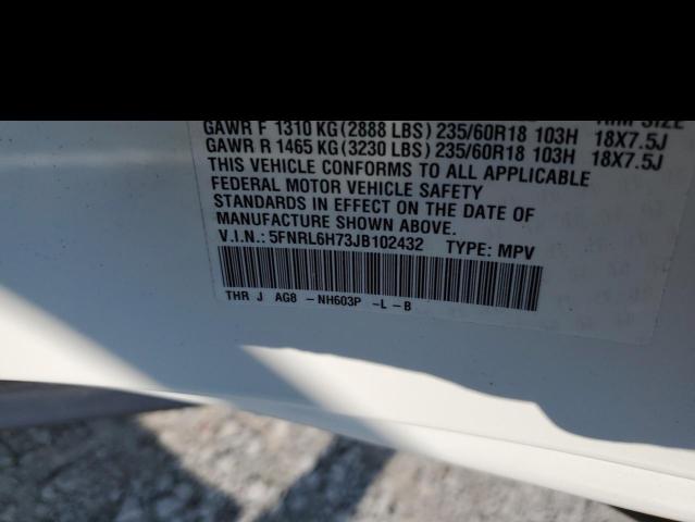 Photo 12 VIN: 5FNRL6H73JB102432 - HONDA ODYSSEY EX 