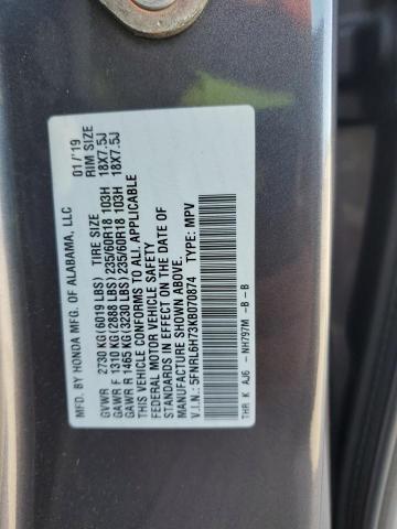 Photo 12 VIN: 5FNRL6H73KB070874 - HONDA ODYSSEY EX 