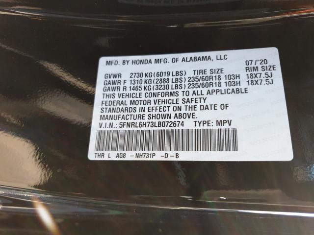 Photo 9 VIN: 5FNRL6H73LB072674 - HONDA ODYSSEY EX 