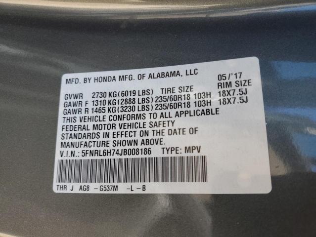 Photo 12 VIN: 5FNRL6H74JB008186 - HONDA ODYSSEY EX 