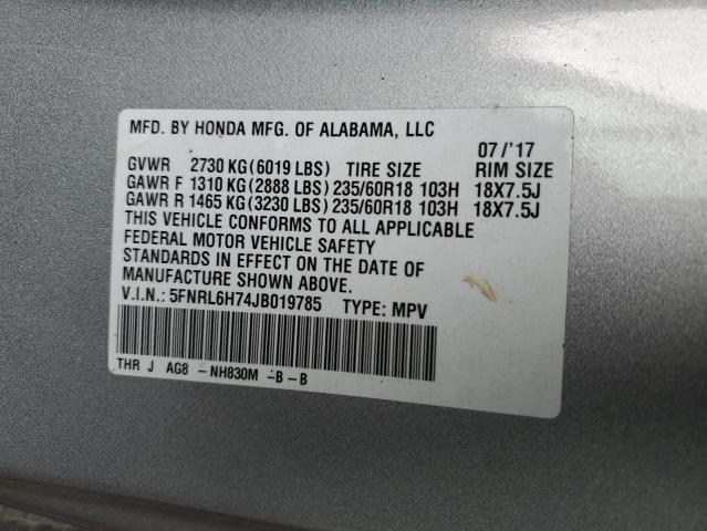 Photo 12 VIN: 5FNRL6H74JB019785 - HONDA ODYSSEY EX 