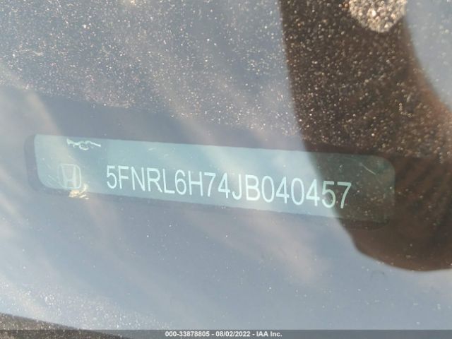 Photo 8 VIN: 5FNRL6H74JB040457 - HONDA ODYSSEY 