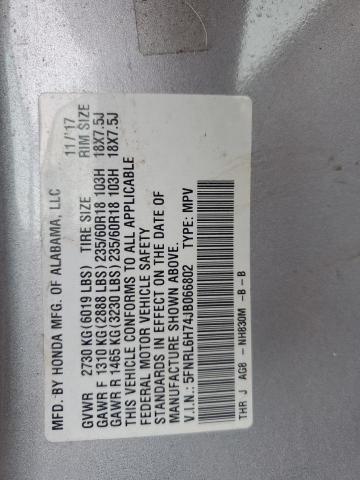 Photo 12 VIN: 5FNRL6H74JB066802 - HONDA ODYSSEY EX 