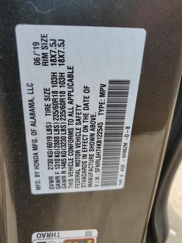 Photo 11 VIN: 5FNRL6H74KB122545 - HONDA ODYSSEY EX 