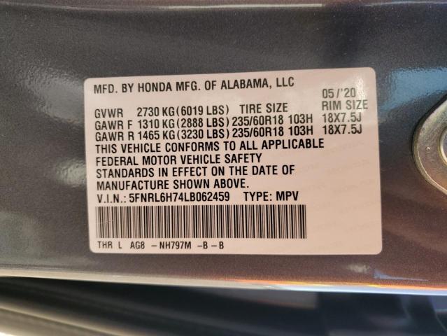 Photo 12 VIN: 5FNRL6H74LB062459 - HONDA ODYSSEY EX 