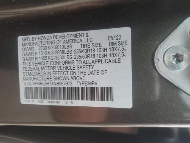 Photo 12 VIN: 5FNRL6H74NB067972 - HONDA ODYSSEY EX 