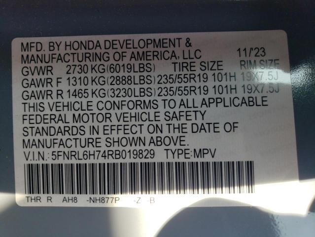 Photo 12 VIN: 5FNRL6H74RB019829 - HONDA ODYSSEY SP 