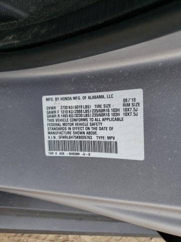 Photo 12 VIN: 5FNRL6H75KB026763 - HONDA ODYSSEY EX 