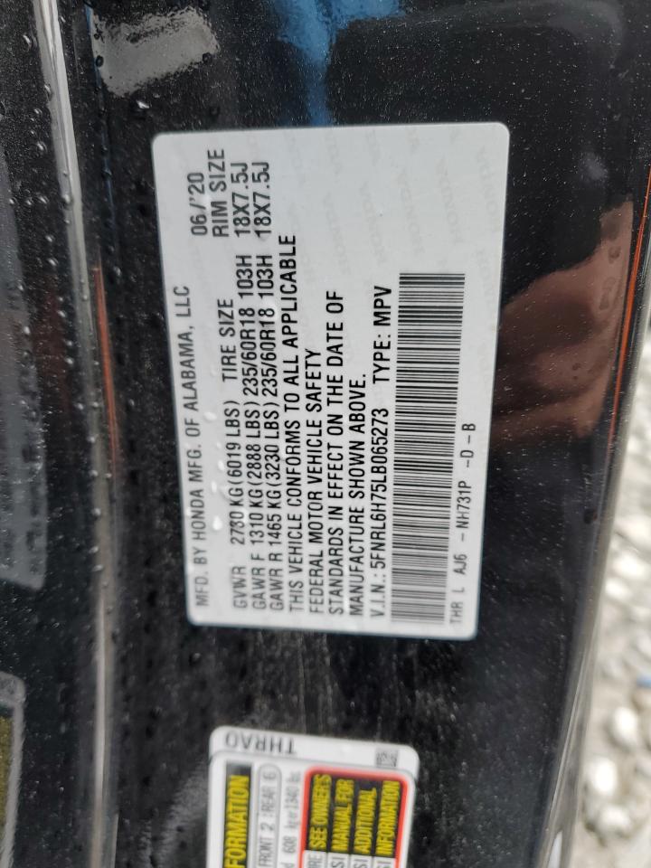 Photo 13 VIN: 5FNRL6H75LB065273 - HONDA ODYSSEY 