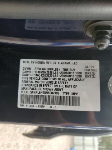 Photo 11 VIN: 5FNRL6H75NB007909 - HONDA ODYSSEY EX 