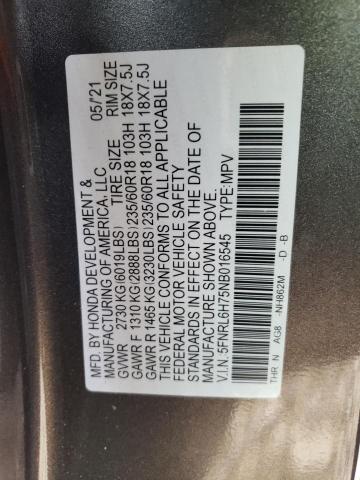 Photo 12 VIN: 5FNRL6H75NB016545 - HONDA ODYSSEY EX 