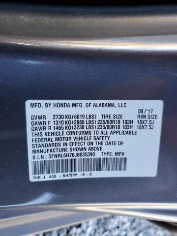 Photo 12 VIN: 5FNRL6H76JB035390 - HONDA ODYSSEY EX 