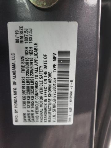 Photo 9 VIN: 5FNRL6H77LB001557 - HONDA ODYSSEY EX 