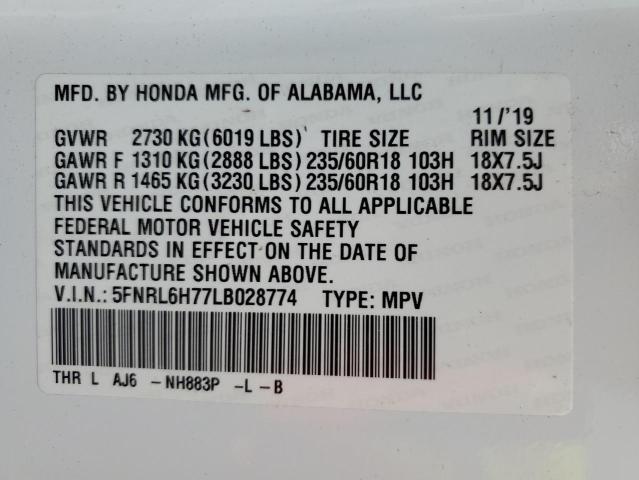 Photo 12 VIN: 5FNRL6H77LB028774 - HONDA ODYSSEY 