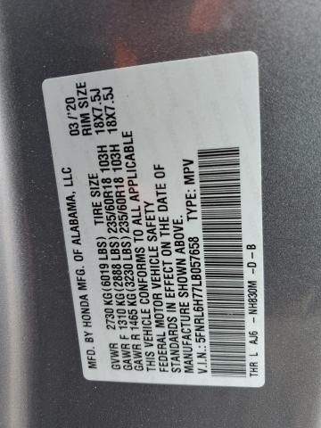 Photo 9 VIN: 5FNRL6H77LB057658 - HONDA ODYSSEY EX 