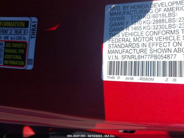 Photo 8 VIN: 5FNRL6H77PB054877 - HONDA ODYSSEY 