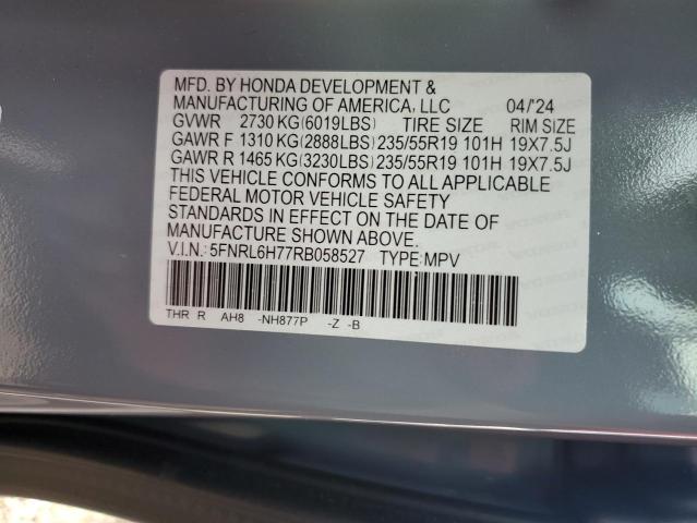 Photo 12 VIN: 5FNRL6H77RB058527 - HONDA ODYSSEY SP 