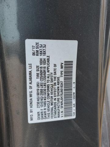 Photo 12 VIN: 5FNRL6H78JB018347 - HONDA ODYSSEY EX 