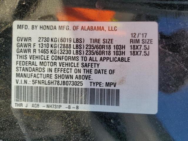 Photo 12 VIN: 5FNRL6H78JB073025 - HONDA ODYSSEY EX 