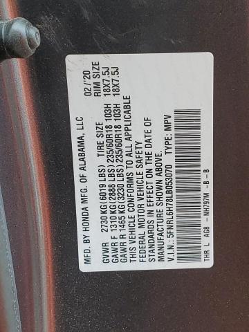 Photo 12 VIN: 5FNRL6H78LB053070 - HONDA ODYSSEY EX 