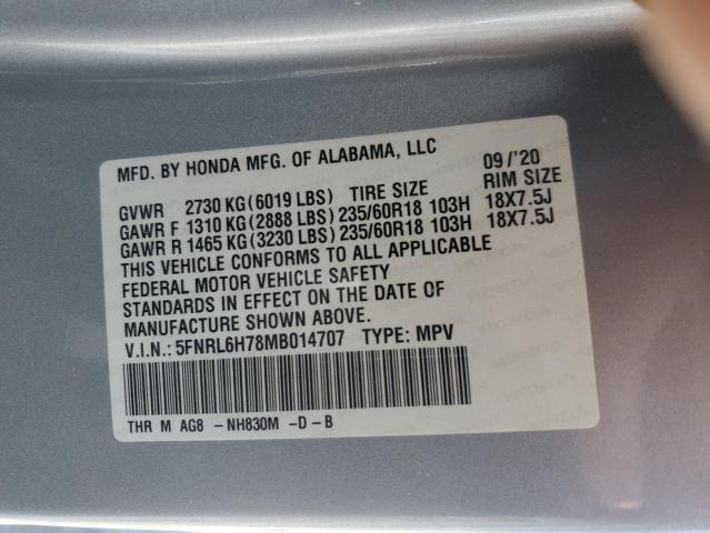 Photo 12 VIN: 5FNRL6H78MB014707 - HONDA ODYSSEY EX 