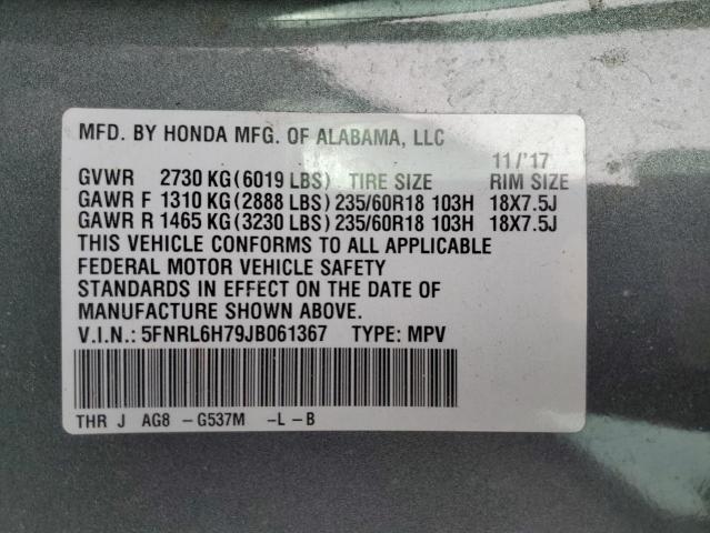 Photo 12 VIN: 5FNRL6H79JB061367 - HONDA ODYSSEY EX 