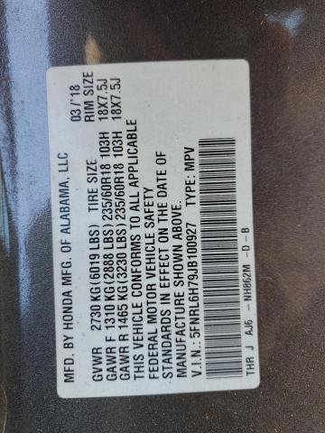 Photo 12 VIN: 5FNRL6H79JB100927 - HONDA ODYSSEY EX 