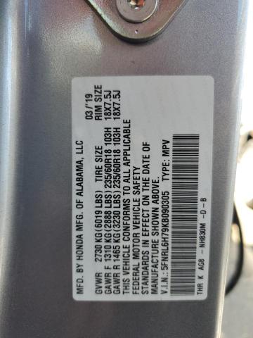 Photo 9 VIN: 5FNRL6H79KB090305 - HONDA ODYSSEY EX 