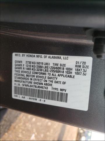 Photo 9 VIN: 5FNRL6H79LB046743 - HONDA ODYSSEY EX 