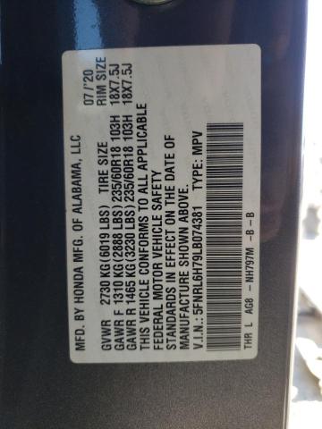 Photo 12 VIN: 5FNRL6H79LB074381 - HONDA ODYSSEY EX 