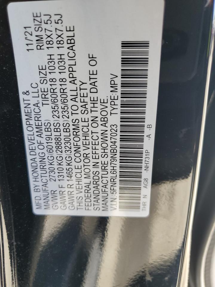 Photo 12 VIN: 5FNRL6H79NB047023 - HONDA ODYSSEY 