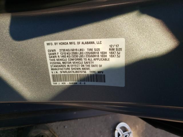 Photo 9 VIN: 5FNRL6H7XJB070756 - HONDA ODYSSEY EX 