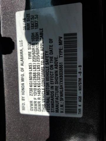 Photo 12 VIN: 5FNRL6H7XKB038861 - HONDA ODYSSEY EX 