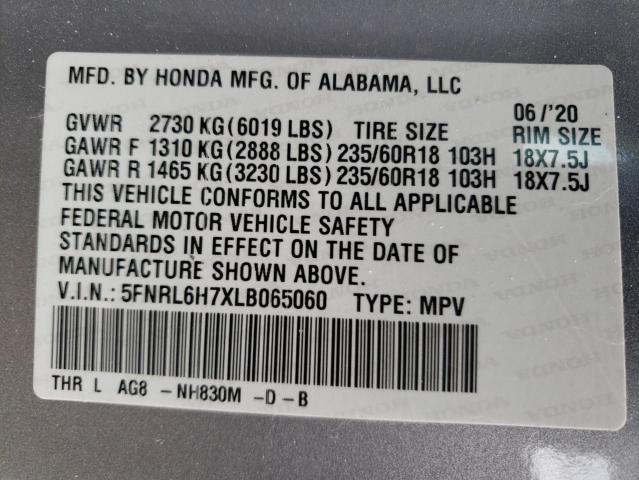 Photo 13 VIN: 5FNRL6H7XLB065060 - HONDA ODYSSEY EX 