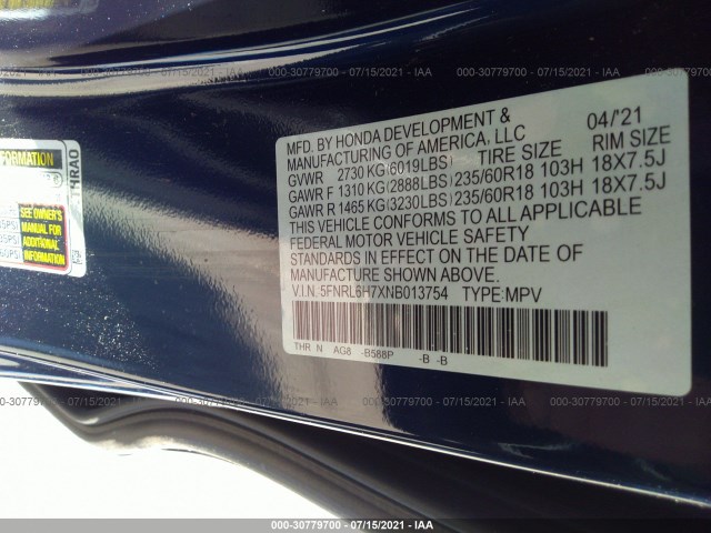 Photo 8 VIN: 5FNRL6H7XNB013754 - HONDA ODYSSEY 