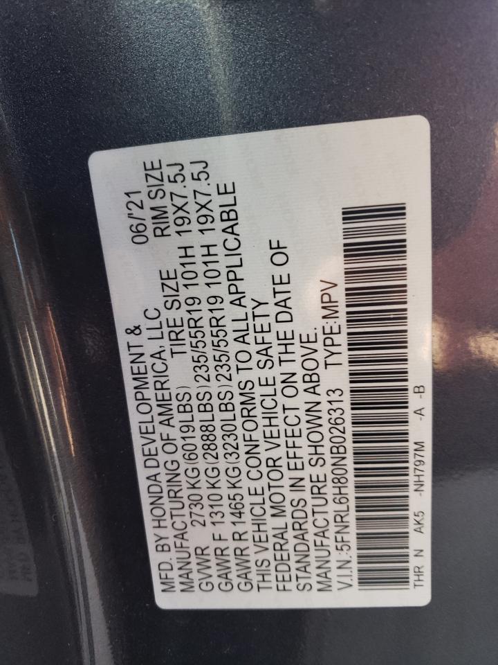 Photo 12 VIN: 5FNRL6H80NB026313 - HONDA ODYSSEY 