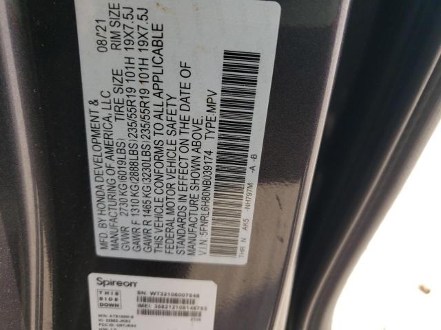 Photo 12 VIN: 5FNRL6H80NB039174 - HONDA ODYSSEY TO 