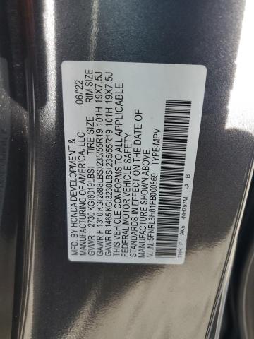 Photo 12 VIN: 5FNRL6H81PB000869 - HONDA ODYSSEY TO 