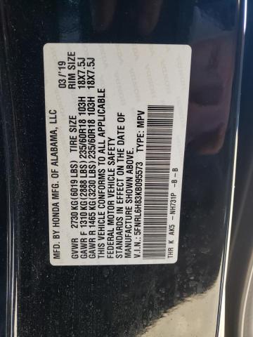 Photo 9 VIN: 5FNRL6H83KB095573 - HONDA ODYSSEY TO 