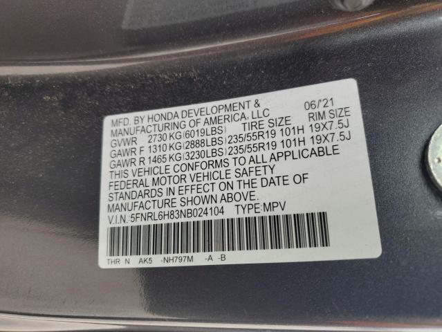 Photo 12 VIN: 5FNRL6H83NB024104 - HONDA ODYSSEY TO 